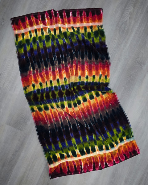 Earth Rainbow Stripe Large Bath Towel