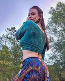 Winter Forest Long Sleeve Crop Top