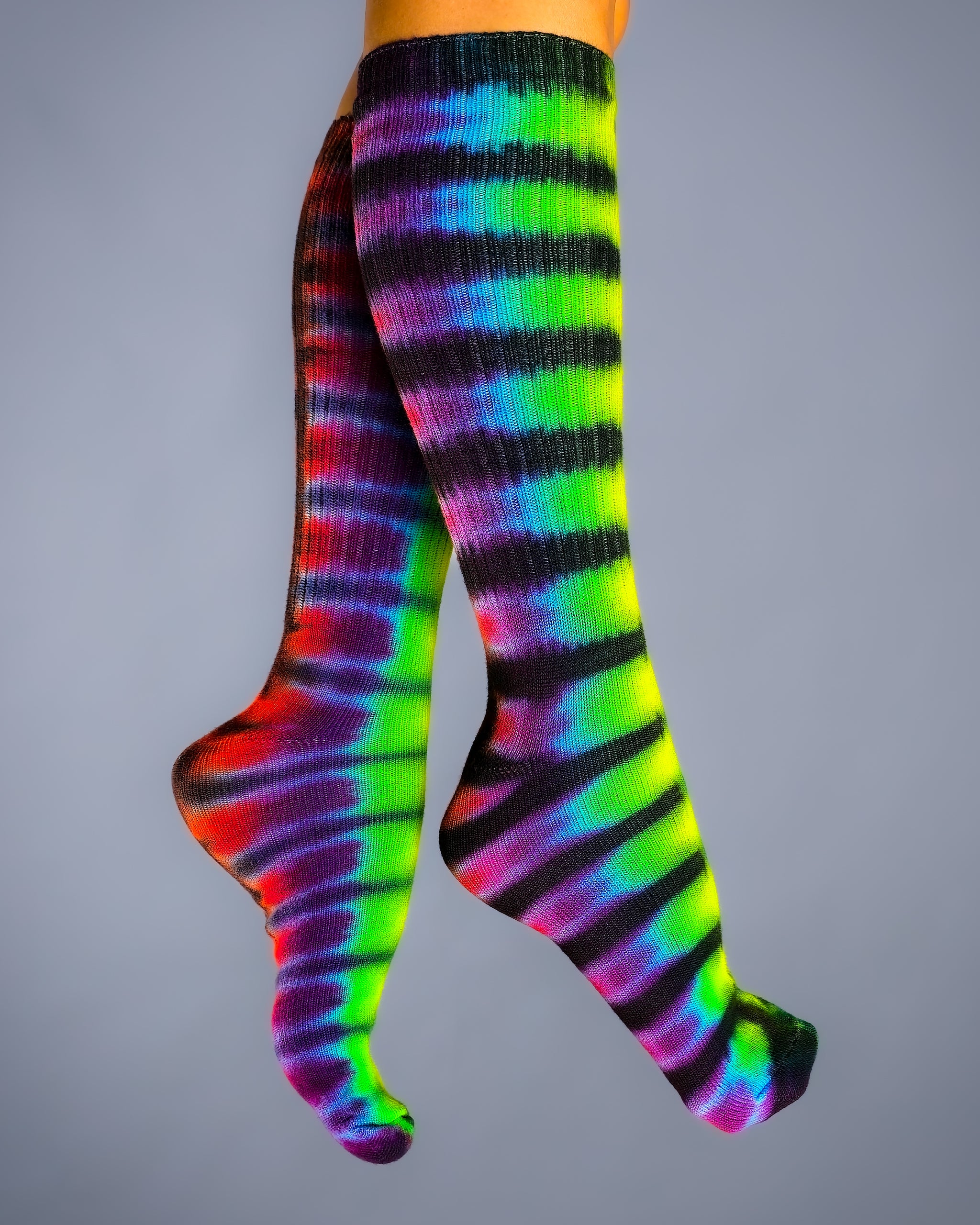Midnight Rainbow Bamboo Socks – Dimple's Dyes