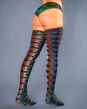 Earth Rainbow Thigh High Socks
