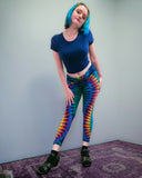 Rainbow Wigwag DNA Leggings