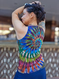 Earth Rainbow Swirl Fitted Tank Top