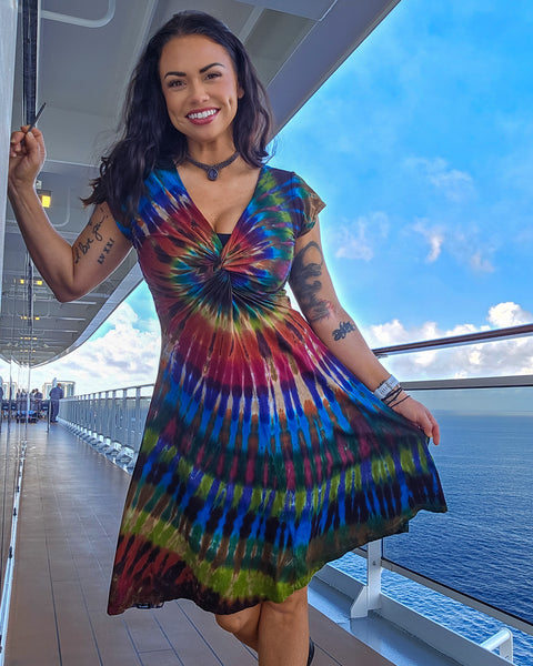Earth Rainbow Swirl Perfect Dress
