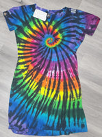 Midnight Rainbow V-Neck T-Shirt Dress