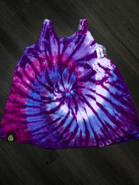 Perfect Purple Swirl Girls Tank Dress