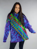 Violet Adult 3XL Rainbow Pullover Hooded Sweatshirt